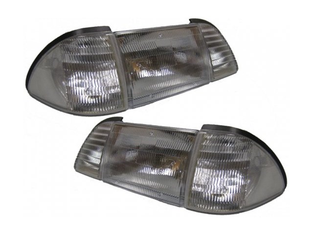 1987-1993 6pc Headlights- Clear Reflectors