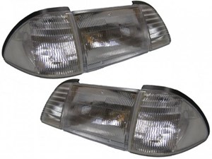 1987-1993 6pc Headlights- Clear Reflectors