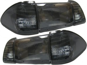 1987-1993 6pc Headlight Set w/ Clear Reflectors