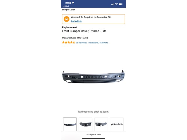 1998 Mercedes E320 Front Bumper