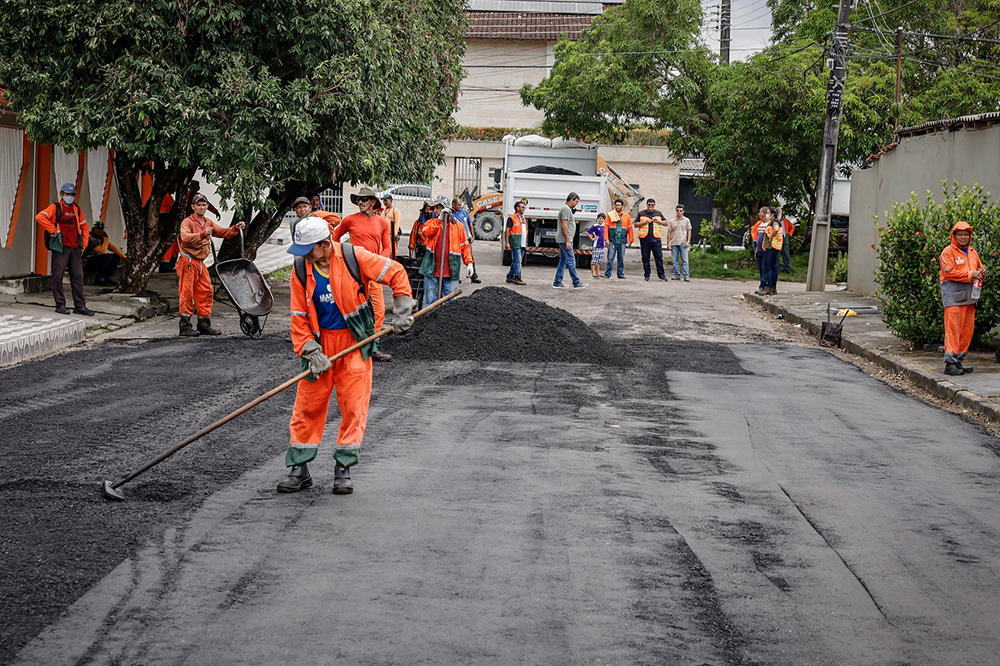 Mutir&atilde;o de infraestrutura da Seminf recupera ruas do bairro Dom Pedro -  Portal do Marcos Santos