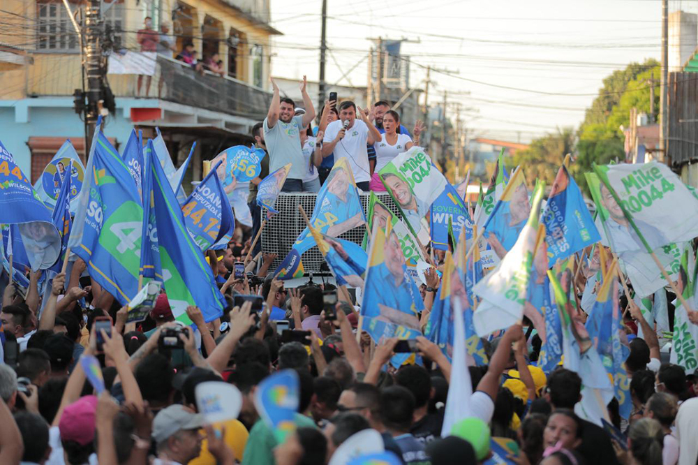 Na zona Leste de Manaus, Wilson Lima reúne 5 mil pessoas na primeira caminhada de campanha para reeleição - Portal do Marcos Santos