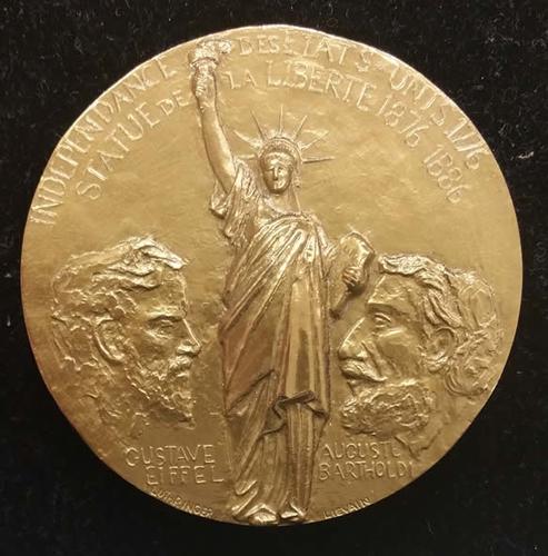 Paris Mint Statue Of Liberty Bronze Medal