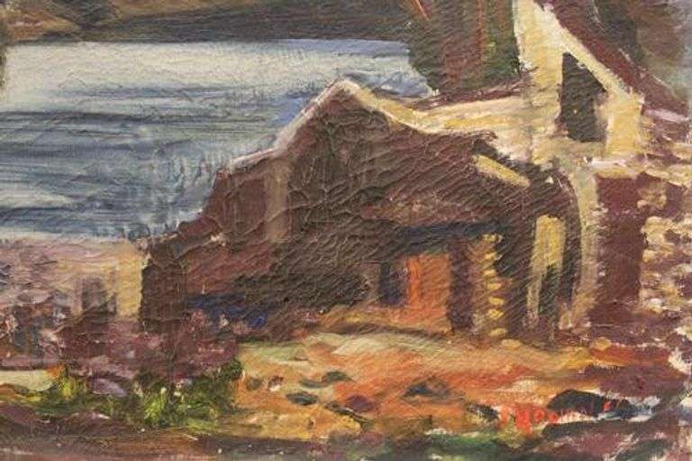 VERY RARE ORIGINAL PAINTING OF MANOR SHADIAN