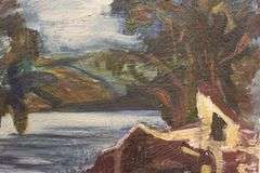 VERY RARE ORIGINAL PAINTING OF MANOR SHADIAN
