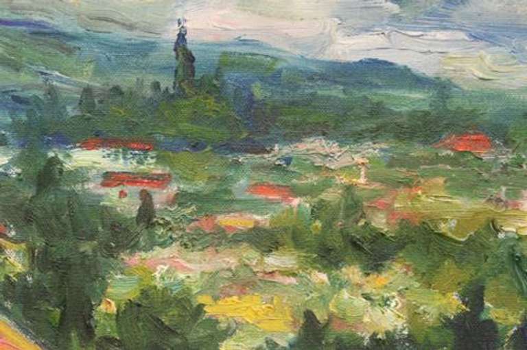 HIGHLY COLLECTIBLE LANDSCAPE OIL BY MANOR SHADIAN