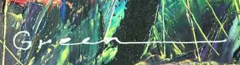 Maya Green Original Painting, Signed