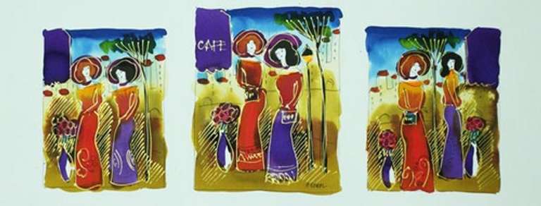 Very Collectible Moshe Leider Original Watercolor