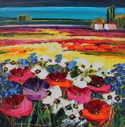 Maya Green Original Painting, Signed