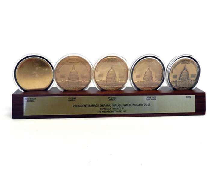 Rare Barak Obama Inauguration Medal Process Set