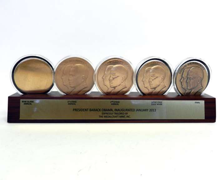 Rare Barak Obama Inauguration Medal Process Set