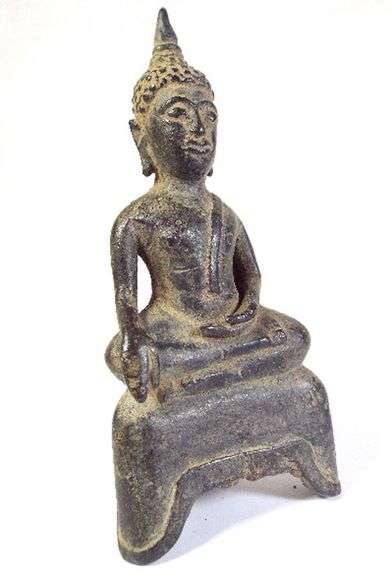 18th century Antique Genuine Bronze Buddha Statue COA