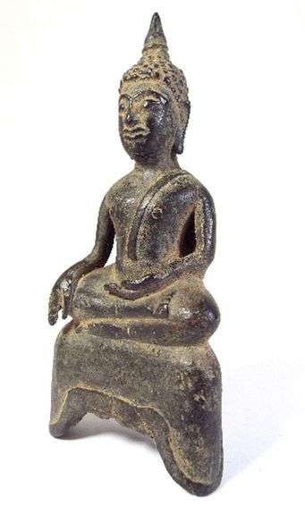 18th century Antique Genuine Bronze Buddha Statue COA
