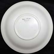 Rear Vintage Danish Bowl Plate With Marble Inlay Mosaic