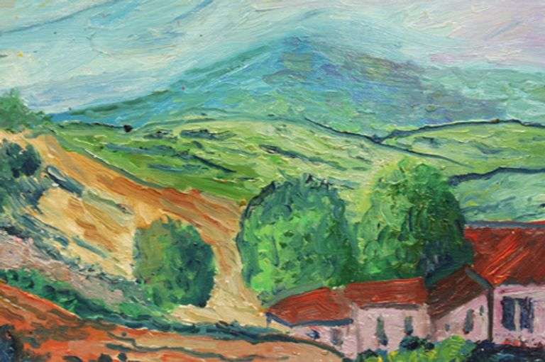 LOVELY ORIGINAL OIL ON WOOD PANEL BY SHADIAN