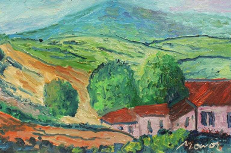 LOVELY ORIGINAL OIL ON WOOD PANEL BY SHADIAN