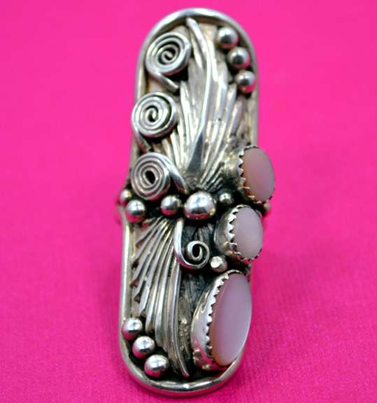 Designer Navajo Southwestern Sterling Silver Ring