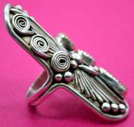 Designer Navajo Southwestern Sterling Silver Ring