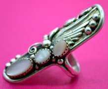 Designer Navajo Southwestern Sterling Silver Ring