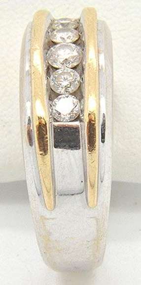 Two Tone 0.50CTW Gents Diamond Ring