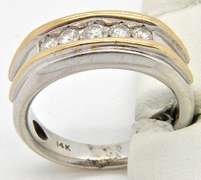 Two Tone 0.50CTW Gents Diamond Ring