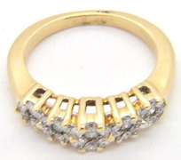 LADIES 14KT YELLOW GOLD DIAMOND RING.