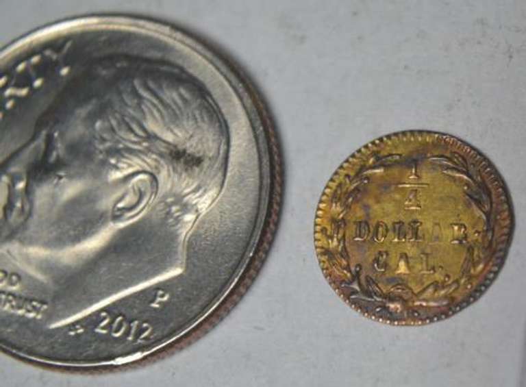 Unc 1876 California Gold Quarter