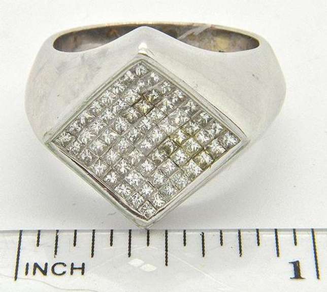 14kt Gold Gents Diamond Filled Ring, 1ctw