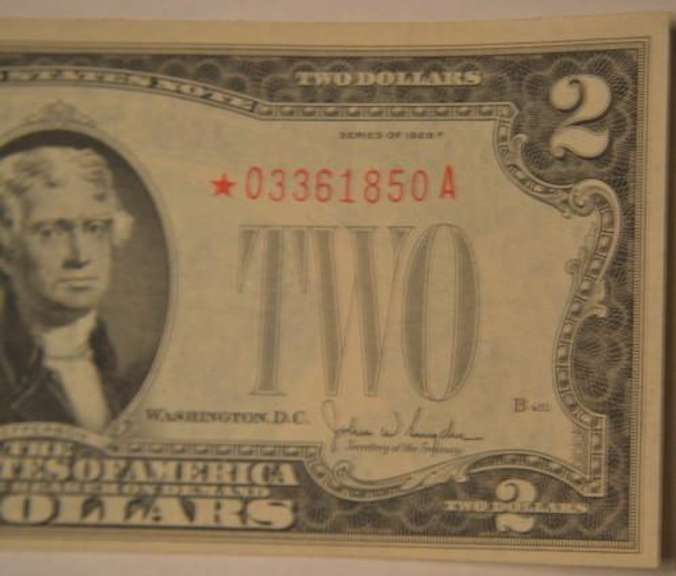 Rare 1928 F $2 Star US Note Gem Crisp Unc