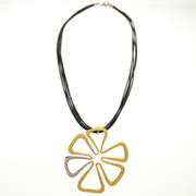 Designer 18K Flower Necklace with 0.30 Ct. Natural Diamonds