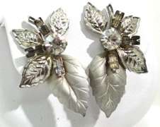 Rare 1950's costume jewelry set with rhinestones