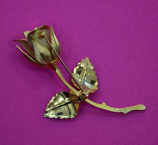 Gorgeous 1966 Gold Tone Rose by Langcraft Giovanni