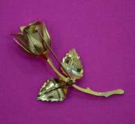 Gorgeous 1966 Gold Tone Rose by Langcraft Giovanni