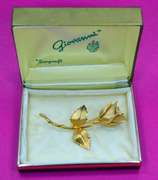 Gorgeous 1966 Gold Tone Rose by Langcraft Giovanni