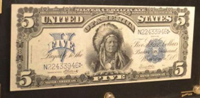 Sharp Beautiful $5 Indian Chief Series 1899