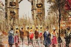 STUNINGLY BEAUTIFUL YVES HENRY ORIGINAL OIL ON CANVAS