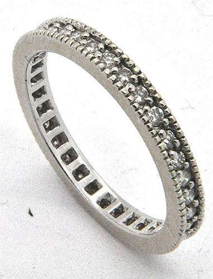 18KT WHITE GOLD ETERNITY BAND