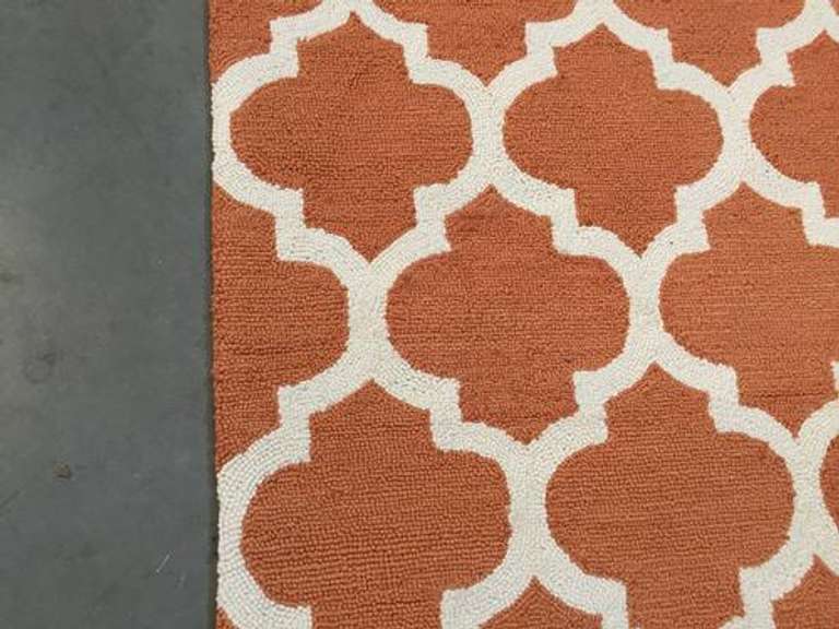 Trendy Lattice Design Hand Made Rug 5x8