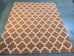 Trendy Lattice Design Hand Made Rug 5x8
