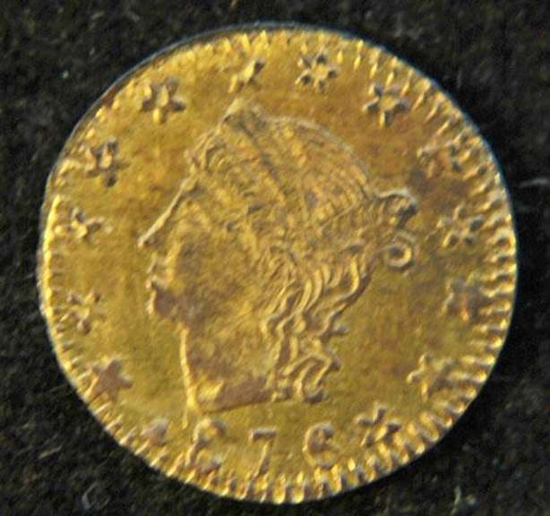 Unc 1876 California Gold Quarter