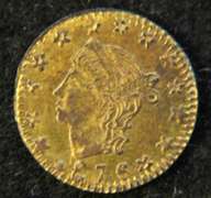 Unc 1876 California Gold Quarter