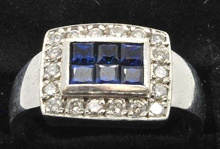 14kt Gold Sapphire & Diamond Ring