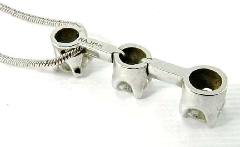 Three-Diamond Pendant and Chain