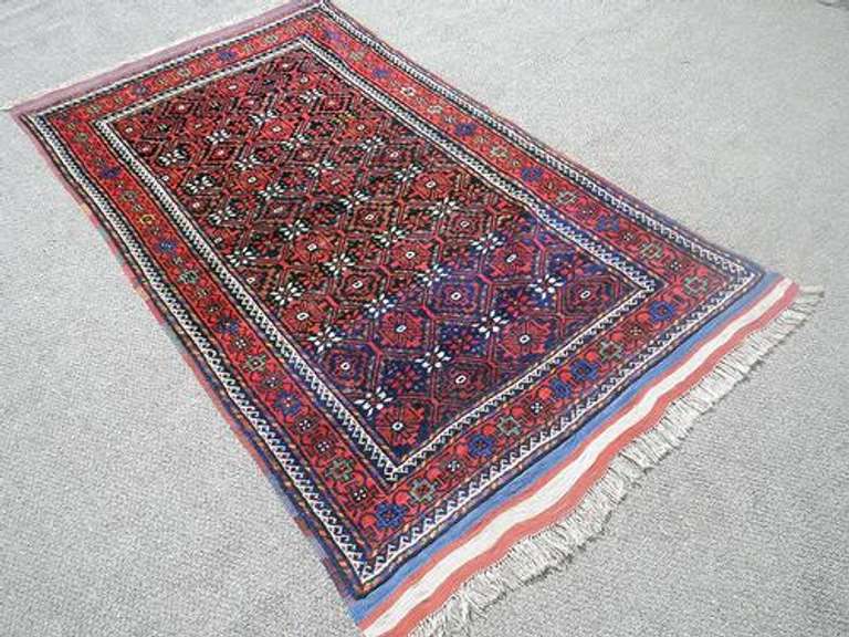 Hand Knotted Persian Kurdish Rug 4x7
