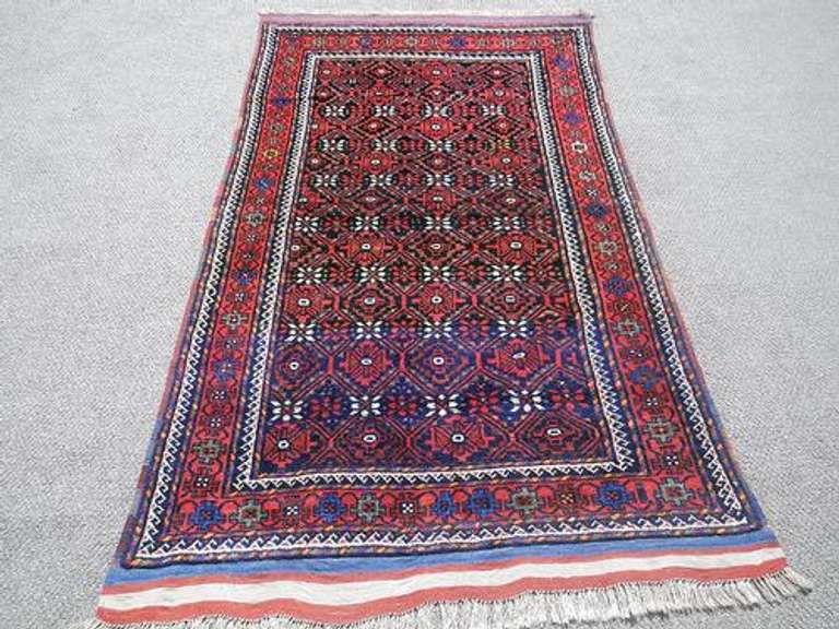 Hand Knotted Persian Kurdish Rug 4x7