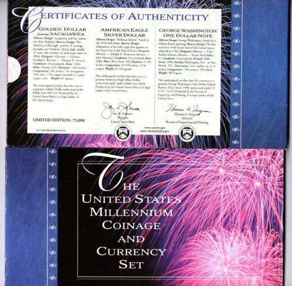 2000 Millenium Coinage & Currency Set. Original Package