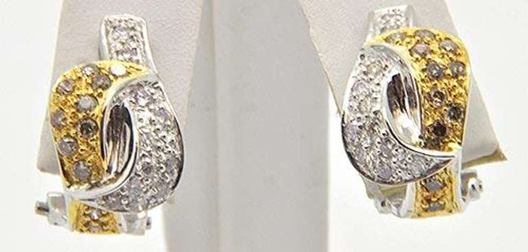 Ring & Earring Diamond Set in 18kt White Gold
