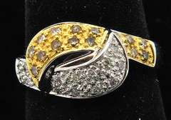 Ring & Earring Diamond Set in 18kt White Gold