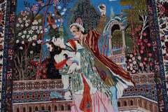 Splendid And Enchanting Fine Persian Sarouk Pictorial 4.5x6.5