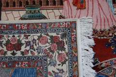 Splendid And Enchanting Fine Persian Sarouk Pictorial 4.5x6.5